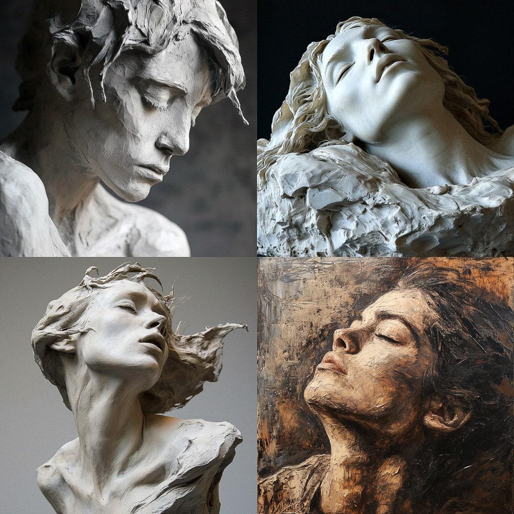 Camille Claudel style, Midjourney V6, render 1 of 4