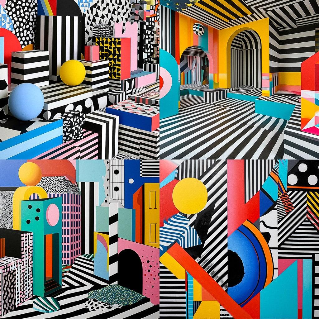 Camille Walala style, Midjourney V6, render 1 of 4