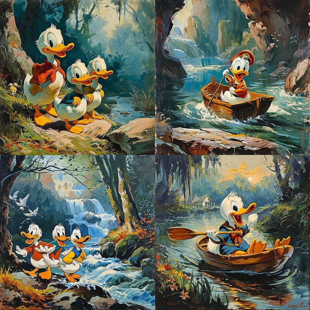 Carl Barks style, Midjourney V6, render 1 of 4