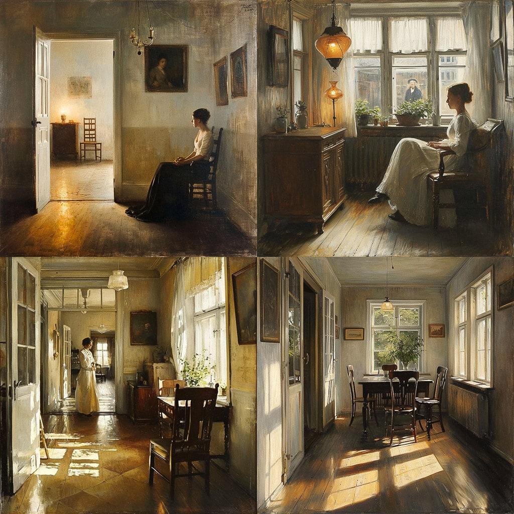 Carl Holsoe style, Midjourney V6, render 1 of 4