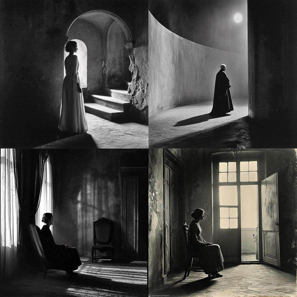 Carl Theodor Dreyer style, Midjourney V6, render 1 of 4