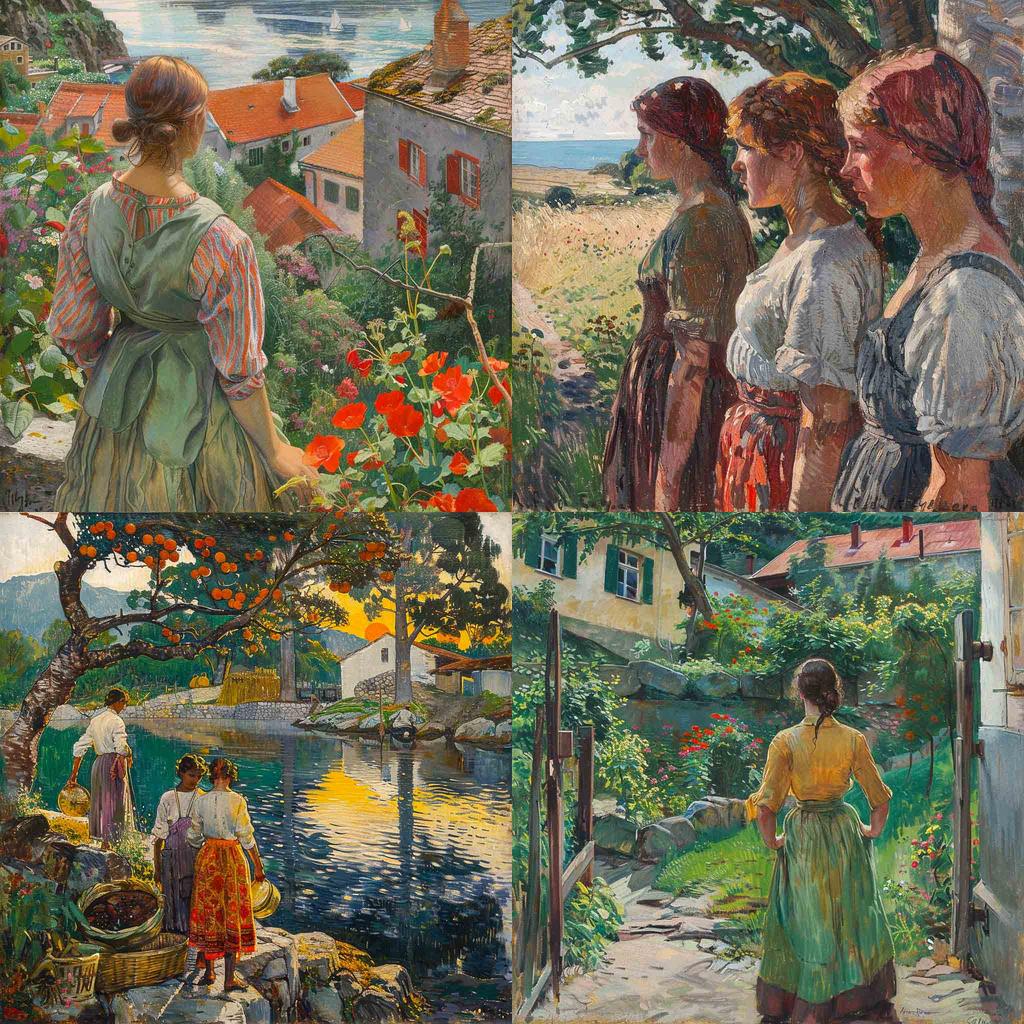 Carl Wilhelmson style, Midjourney V6, render 1 of 4