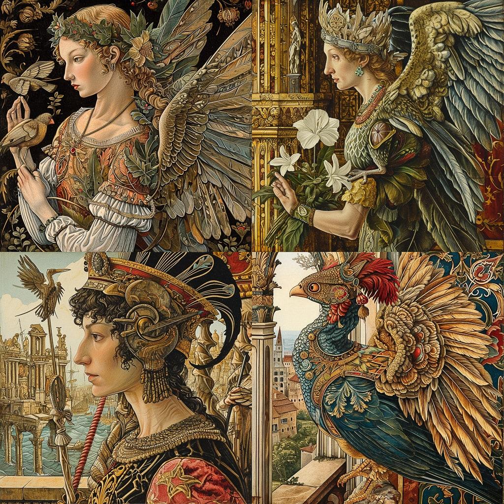Carlo Crivelli style, Midjourney V6, render 1 of 4