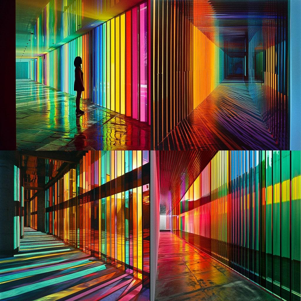 Carlos Cruz-Diez style, Midjourney V6, render 1 of 4