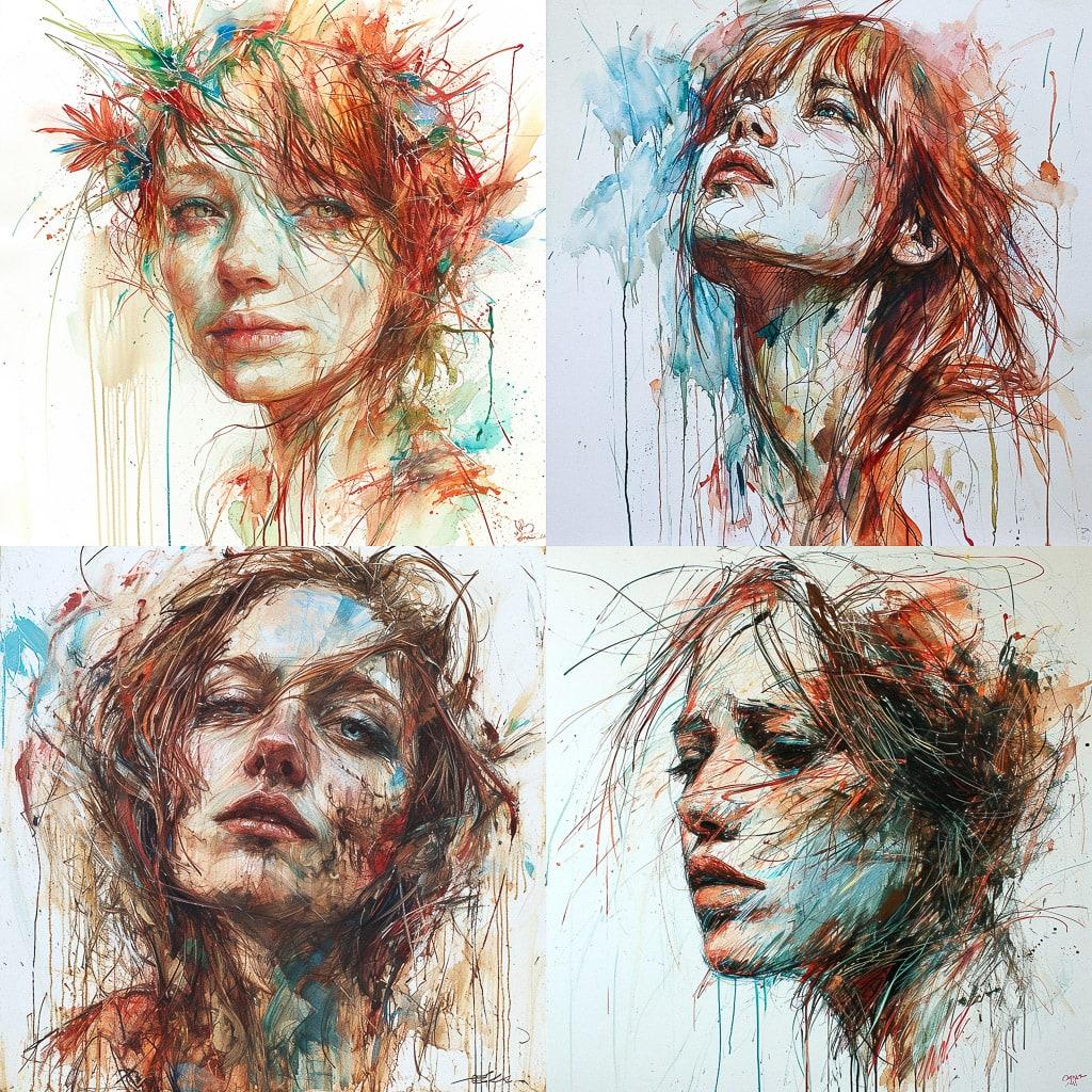 Carne Griffiths style, Midjourney V6, render 1 of 4