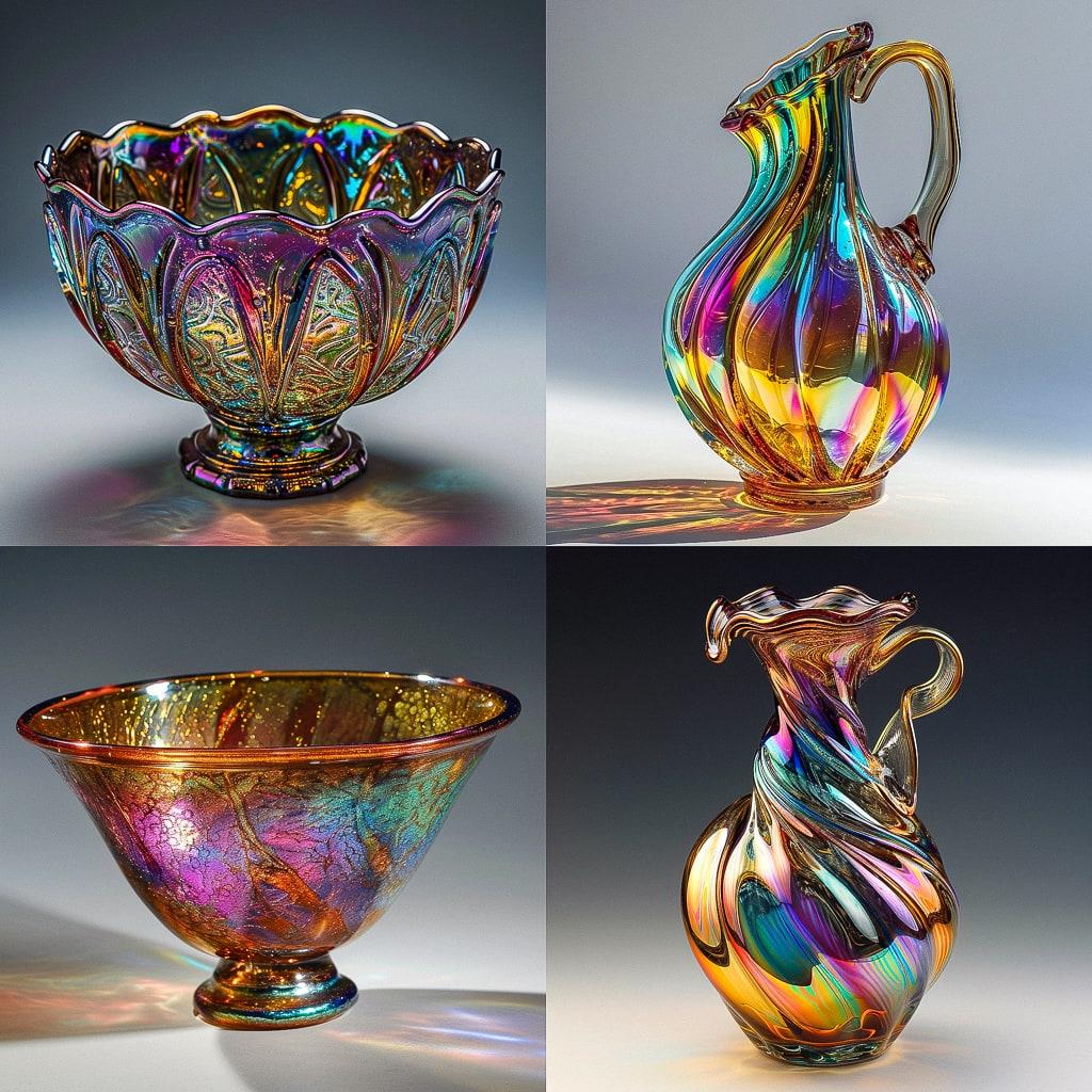 Carnival glass style, Midjourney V6, render 1 of 4