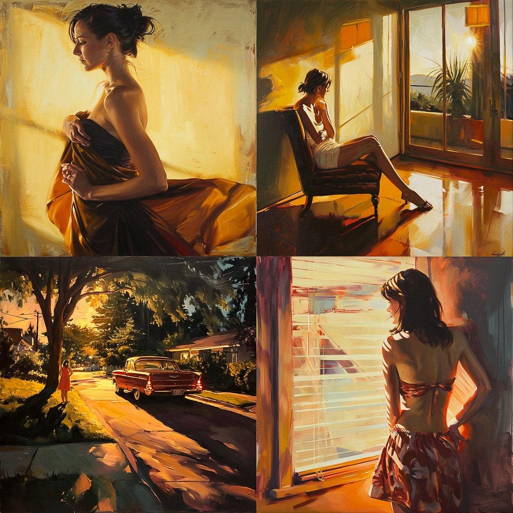 Carrie Graber style, Midjourney V6, render 1 of 4