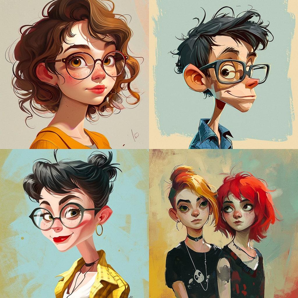 Cartoon style style, Midjourney V6, render 1 of 4