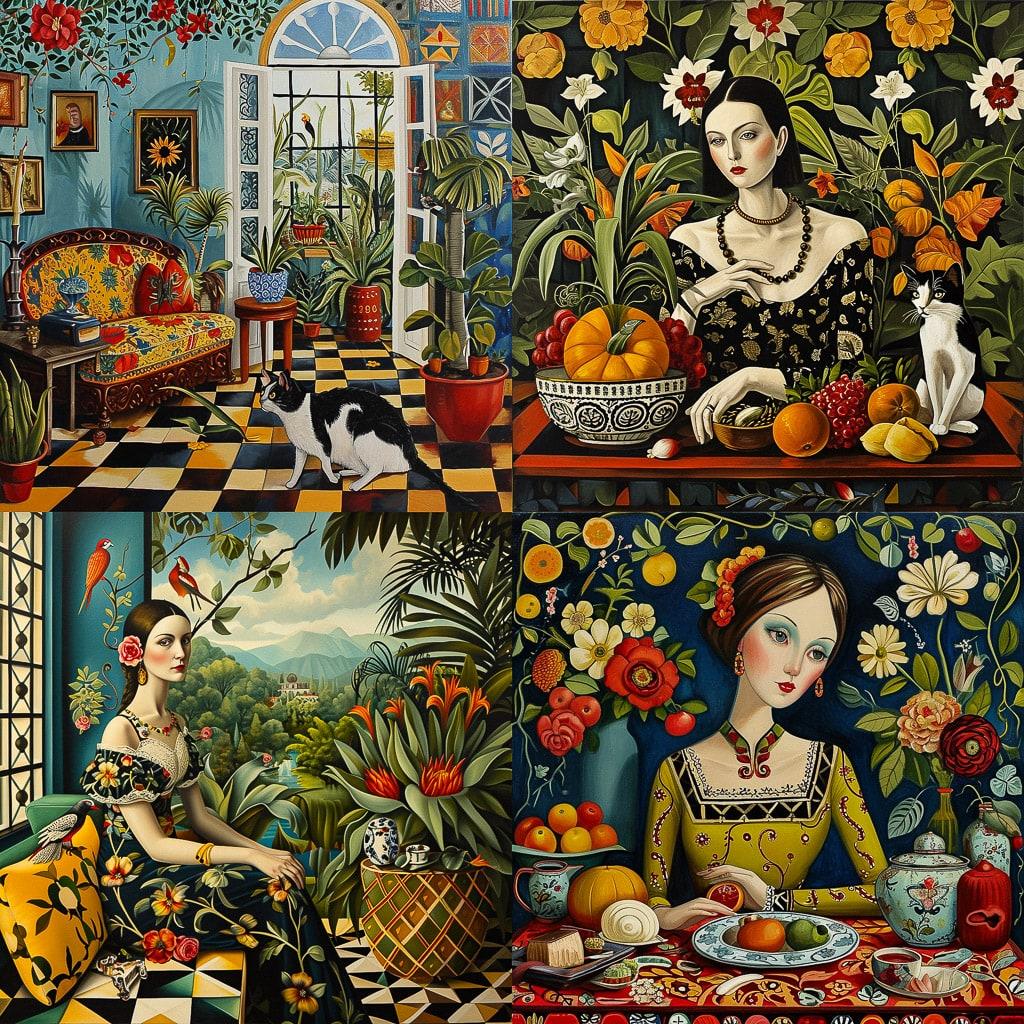 Catherine Nolin style, Midjourney V6, render 1 of 4