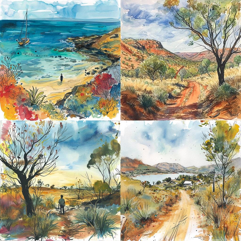 Cathy Wilcox style, Midjourney V6, render 1 of 4