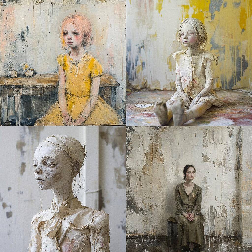 Cathy Wilkes style, Midjourney V6, render 1 of 4