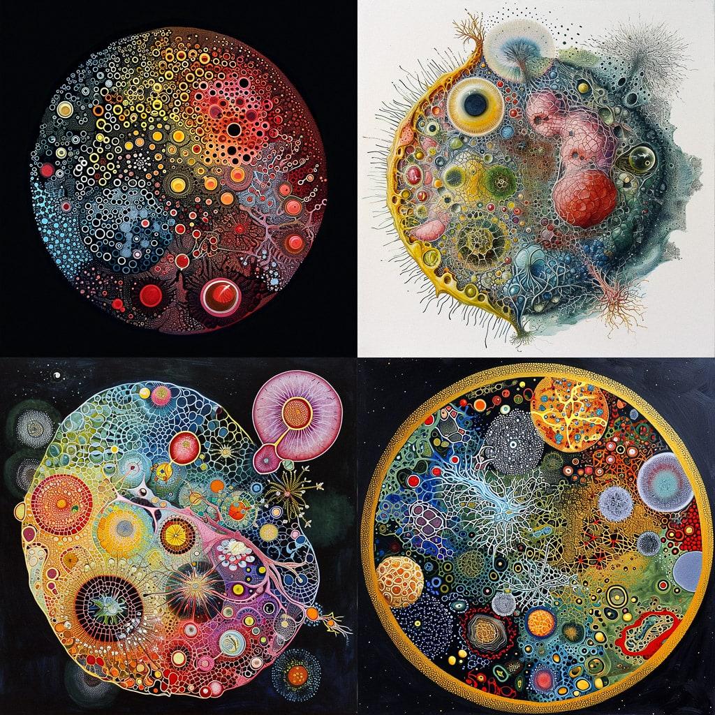 Cellular diagram style, Midjourney V6, render 1 of 4