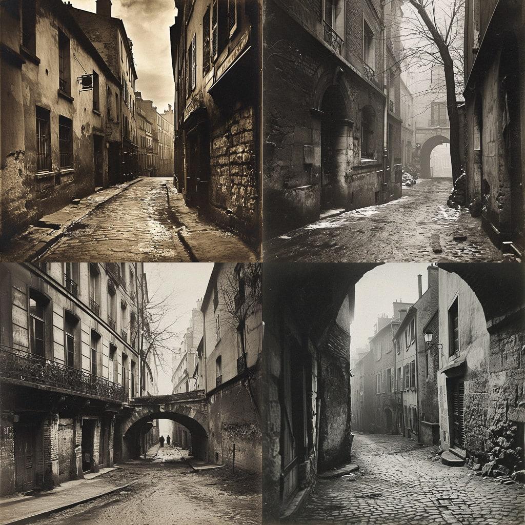 Charles Marville style, Midjourney V6, render 1 of 4