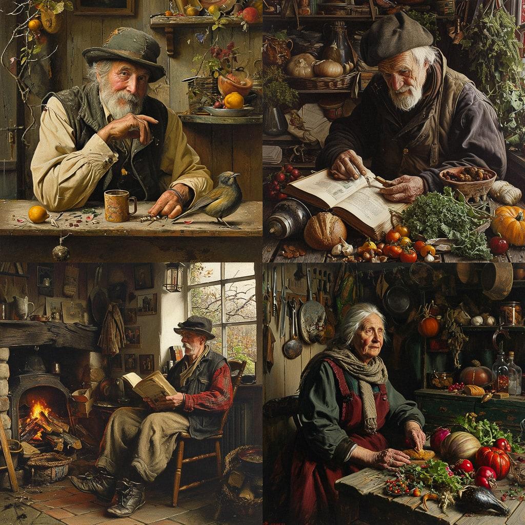 Charles Spencelayh style, Midjourney V6, render 1 of 4