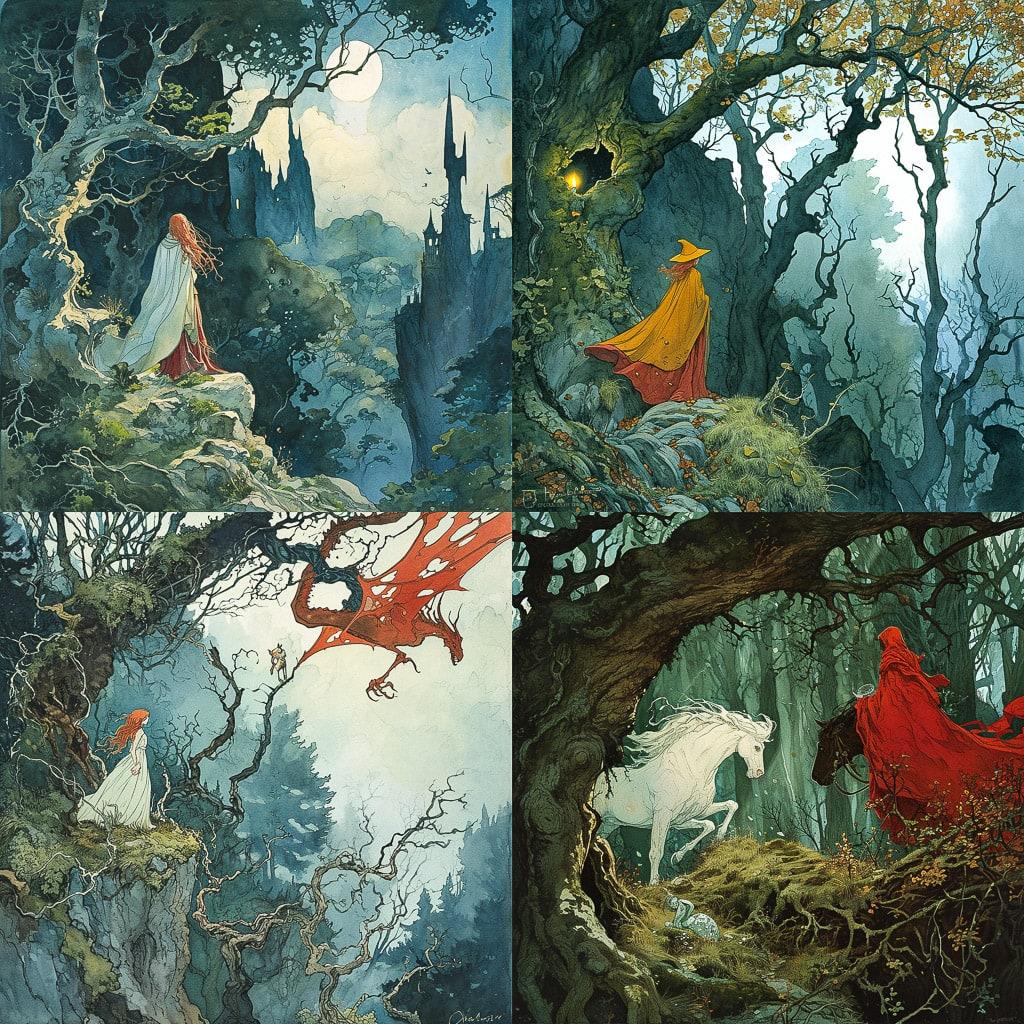 Charles Vess style, Midjourney V6, render 1 of 4