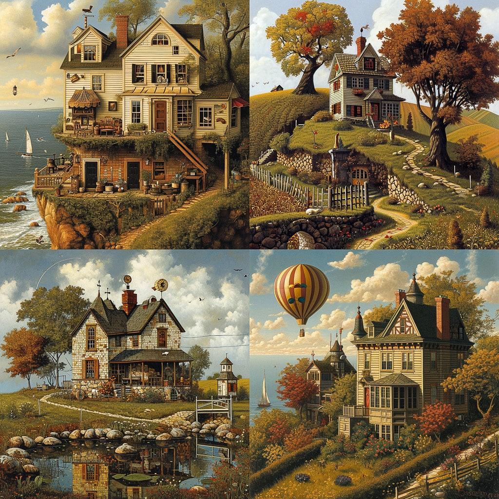 Charles Wysocki style, Midjourney V6, render 1 of 4