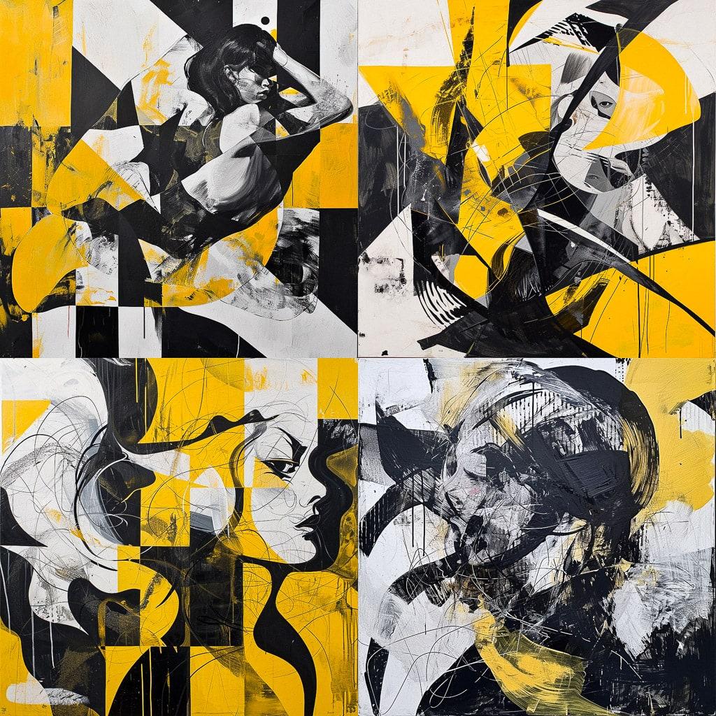 Charline von Heyl style, Midjourney V6, render 1 of 4