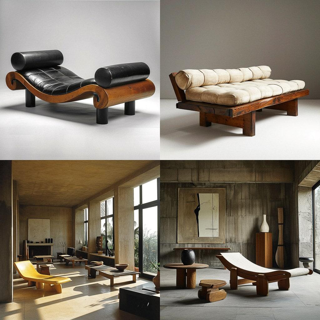 Charlotte Perriand style, Midjourney V6, render 1 of 4