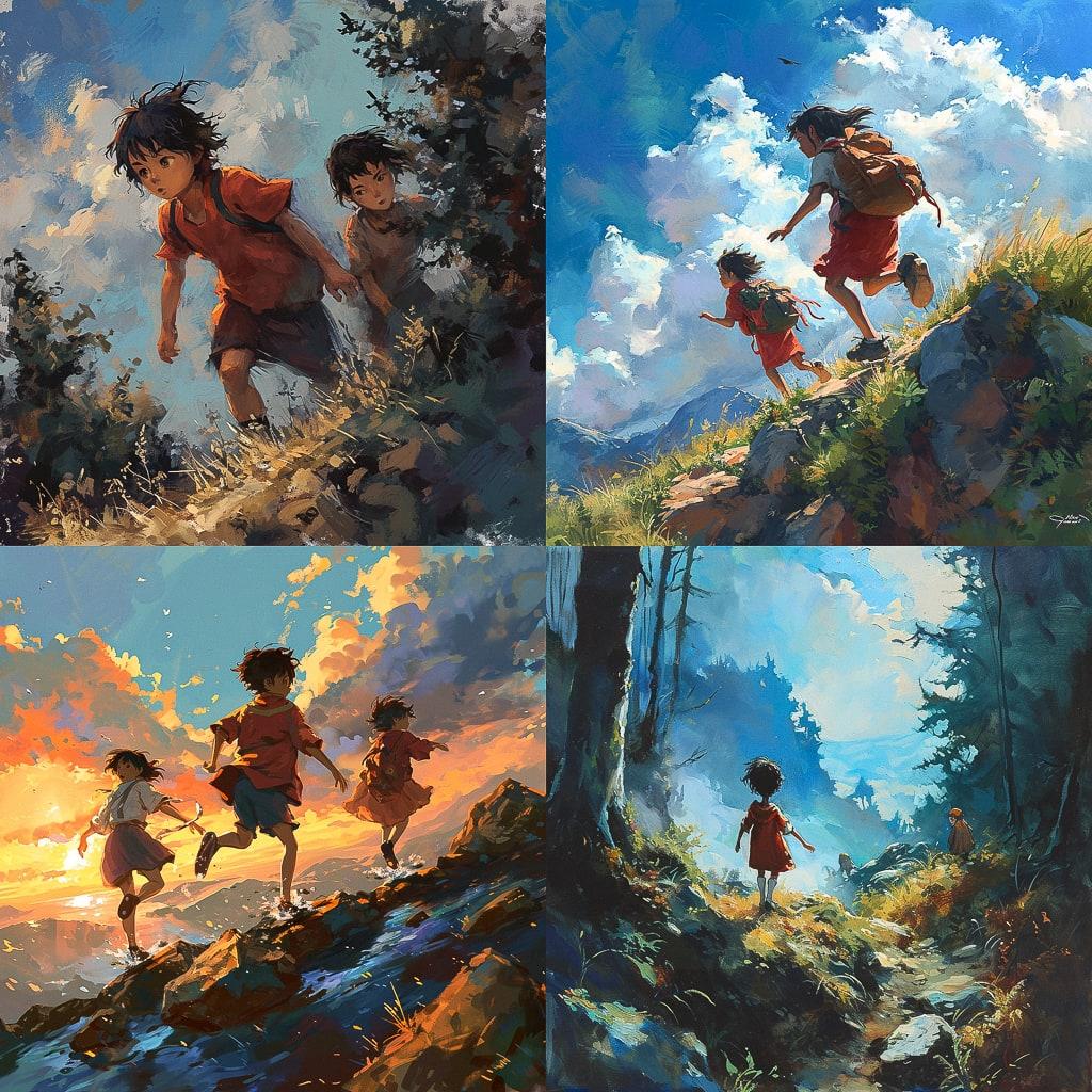 Children Who Chase Lost Voices style, Midjourney V6, render 1 of 4