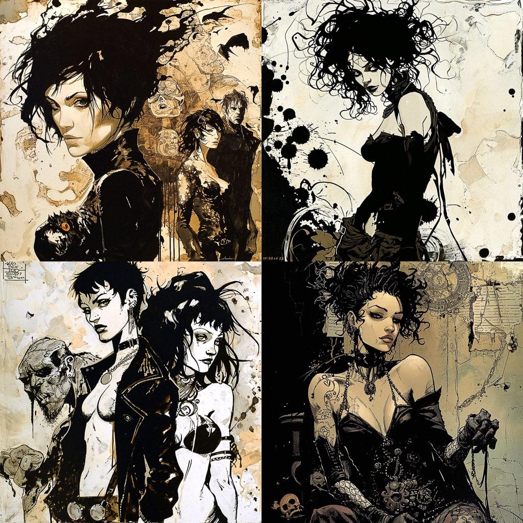 Chris Bachalo style, Midjourney V6, render 1 of 4