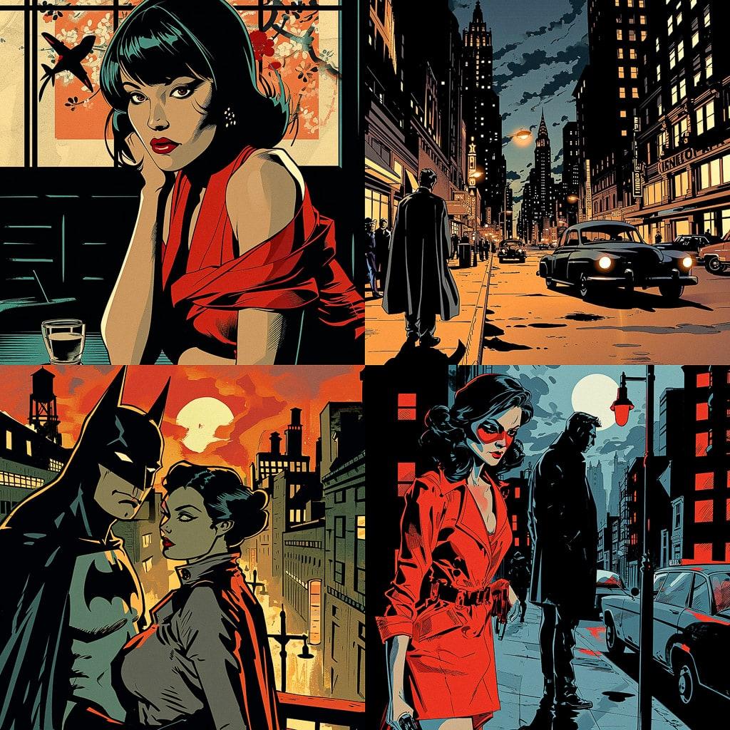 Chris Samnee style, Midjourney V6, render 1 of 4