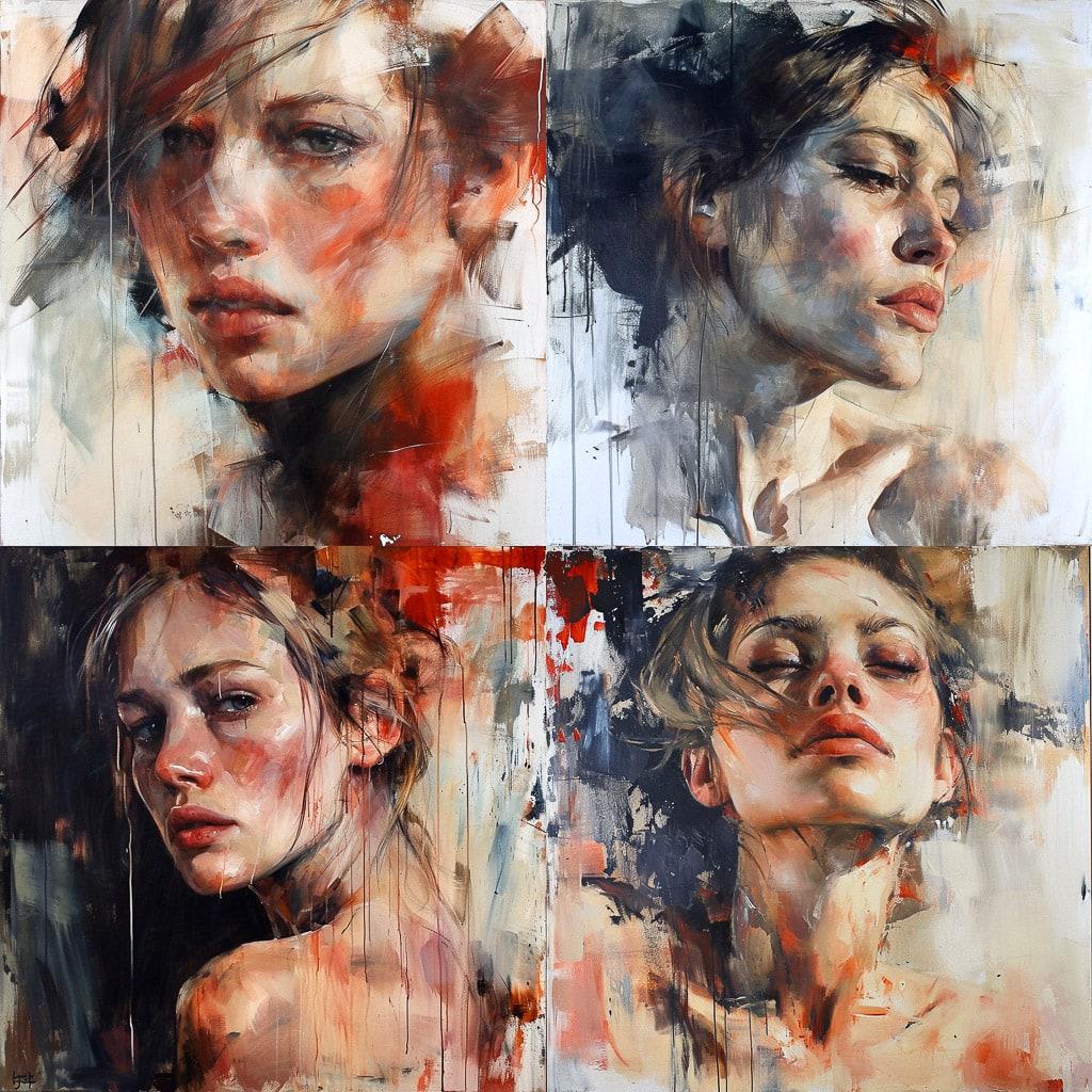 Christine Comyn style, Midjourney V6, render 1 of 4