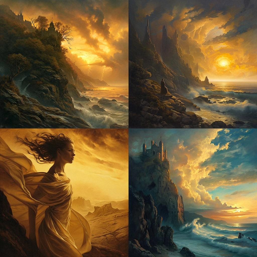 Christophe Vacher style, Midjourney V6, render 1 of 4