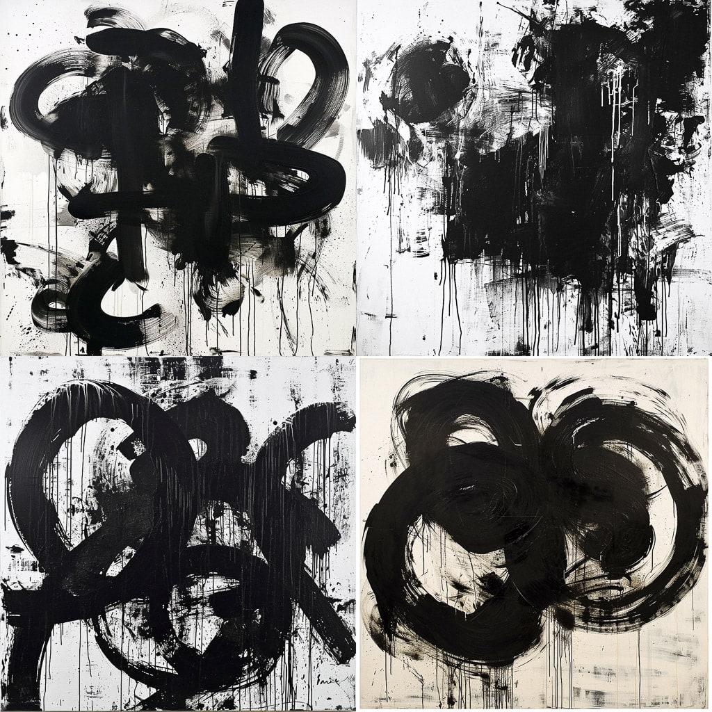 Christopher Wool style, Midjourney V6, render 1 of 4