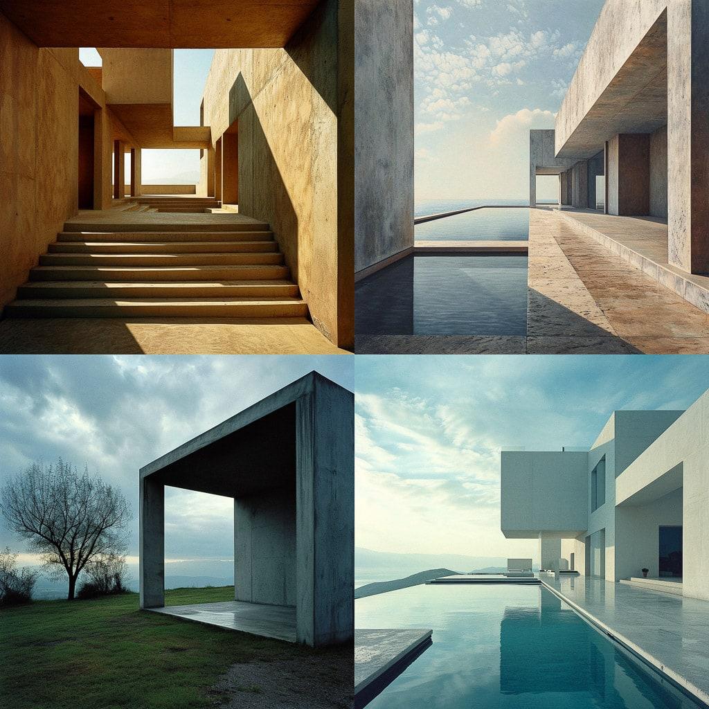 Claudio Silvestrin style, Midjourney V6, render 1 of 4