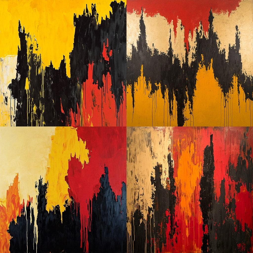 Clyfford Still style, Midjourney V6, render 1 of 4