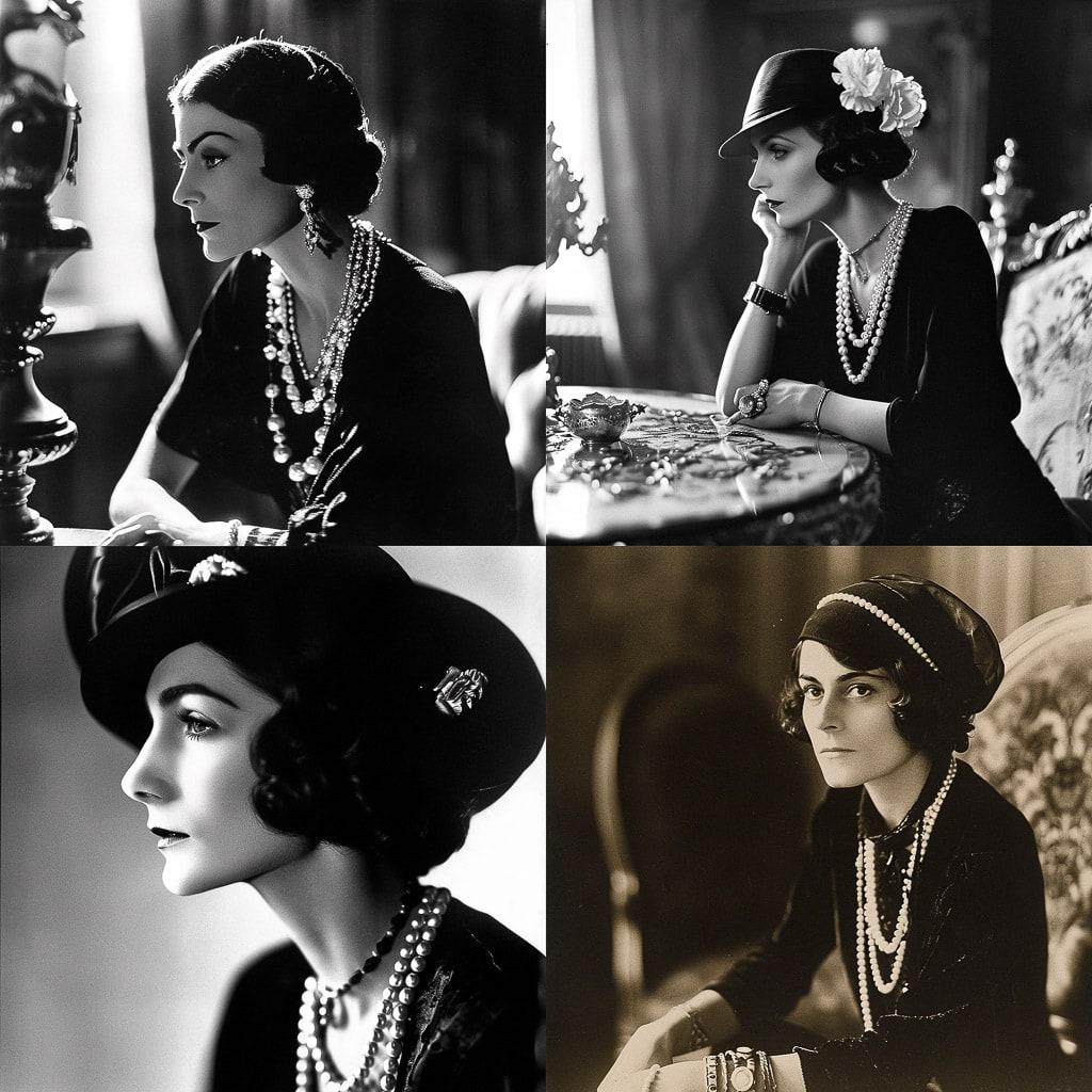 Coco Chanel style, Midjourney V6, render 1 of 4