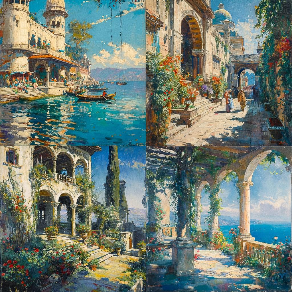 Colin Campbell Cooper style, Midjourney V6, render 1 of 4