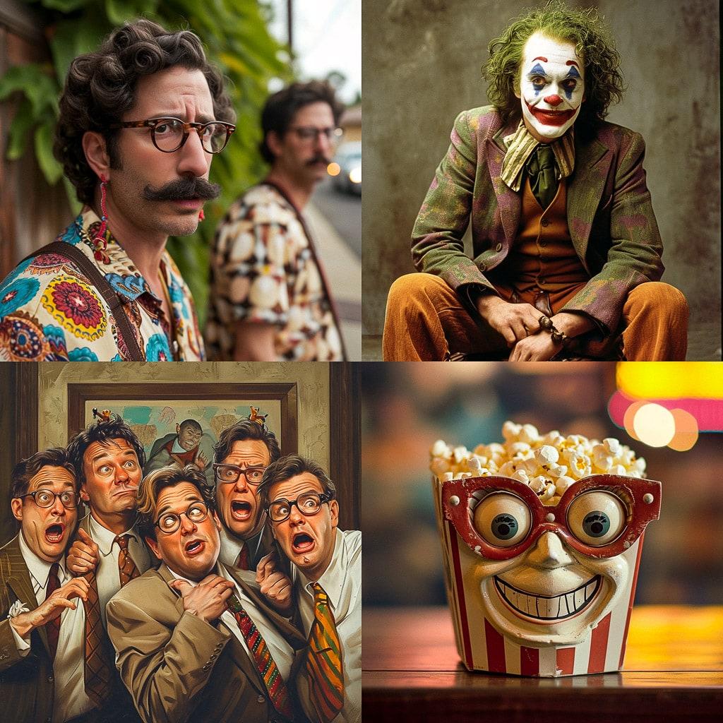 Comedy movie style, Midjourney V6, render 1 of 4