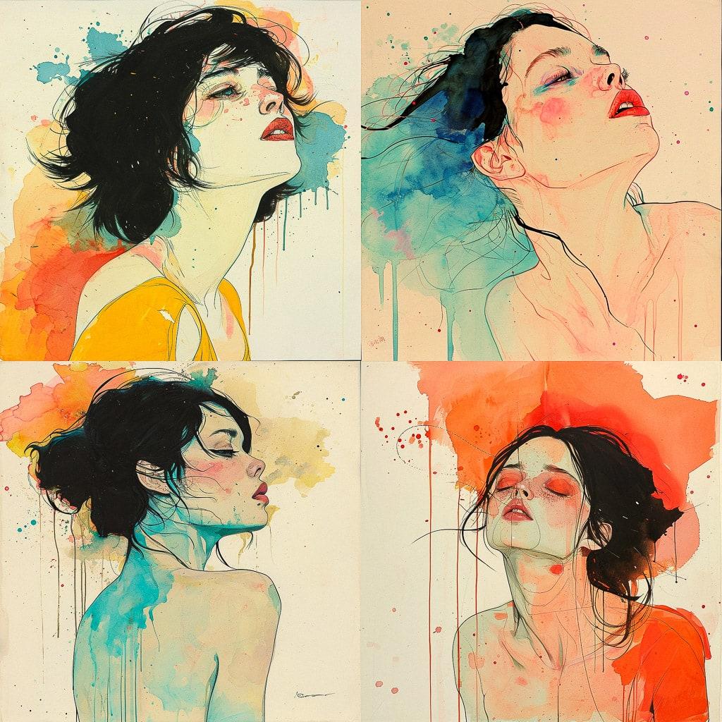 Conrad Roset style, Midjourney V6, render 1 of 4