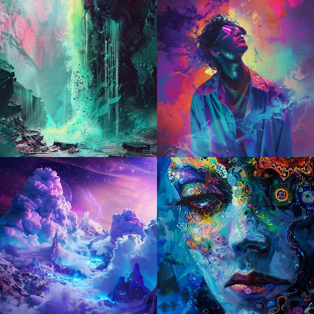 Cool colors style, Midjourney V6, render 1 of 4