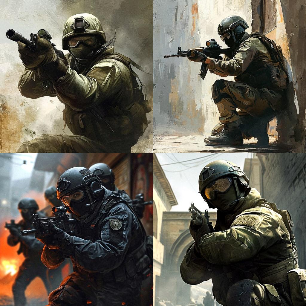 Counter-Strike style, Midjourney V6, render 1 of 4