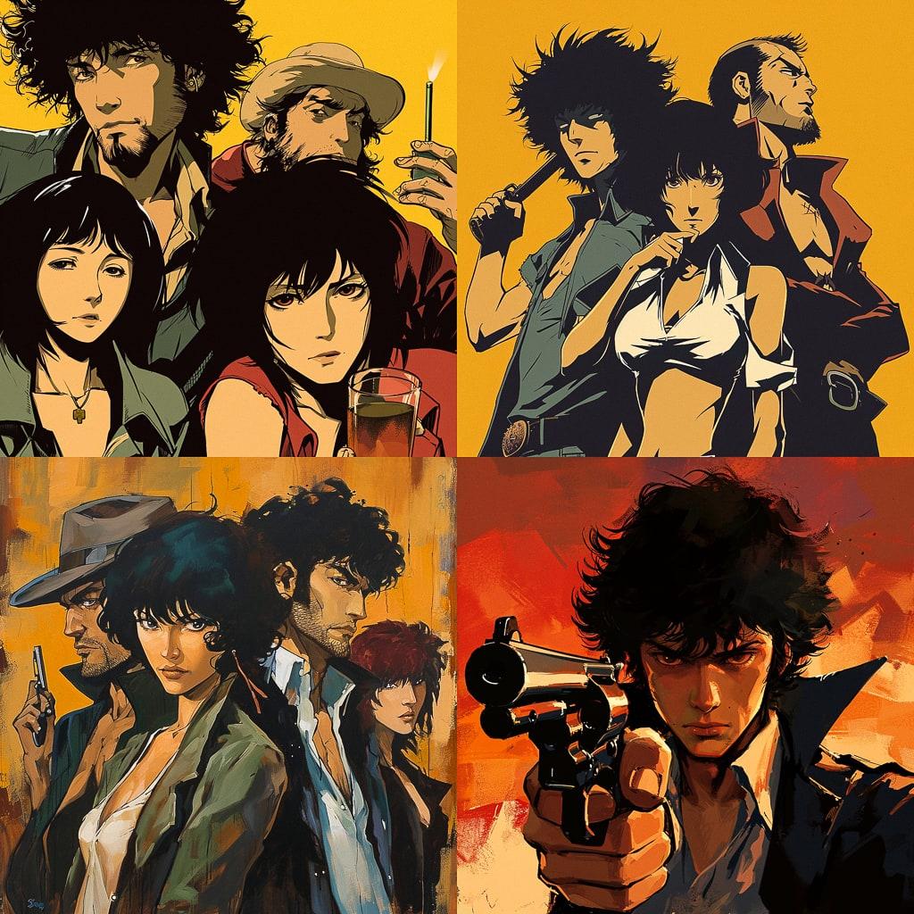 Cowboy Bebop style, Midjourney V6, render 1 of 4