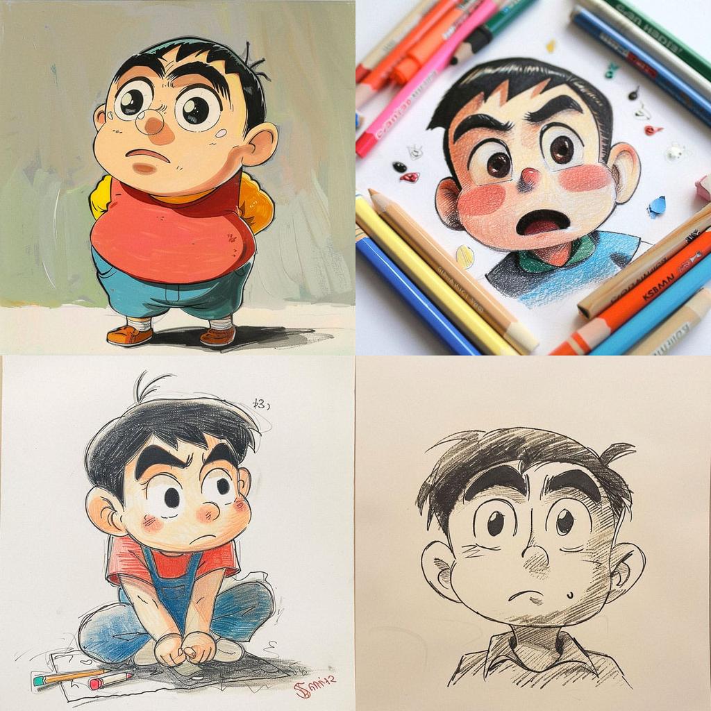 Crayon Shin-chan style, Midjourney V6, render 1 of 4