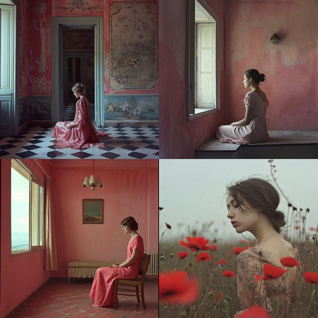Cristina Coral style, Midjourney V6, render 1 of 4