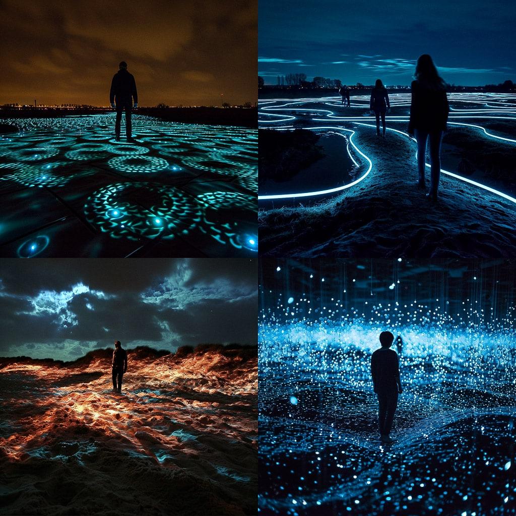 Daan Roosegaarde style, Midjourney V6, render 1 of 4