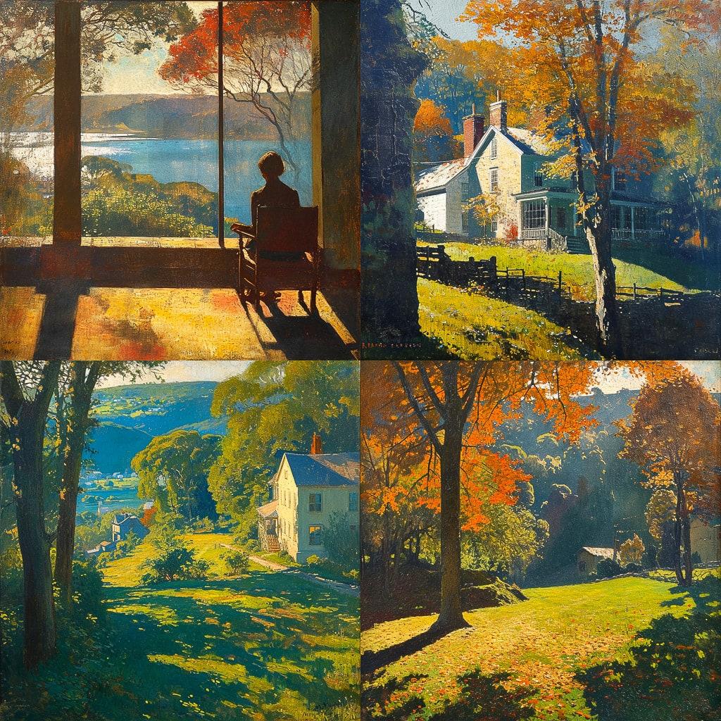 Daniel Garber style, Midjourney V6, render 1 of 4