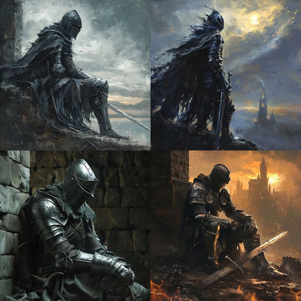 Dark Souls style, Midjourney V6, render 1 of 4