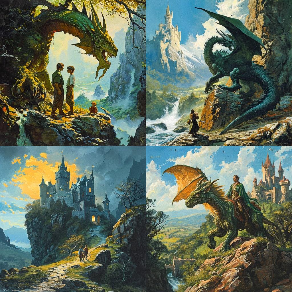 Darrell K. Sweet style, Midjourney V6, render 1 of 4