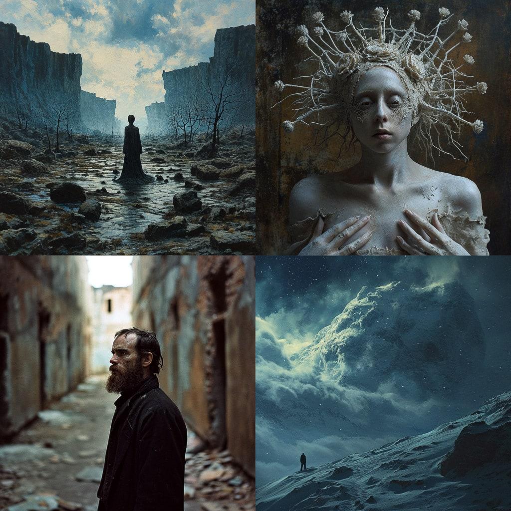 Darren Aronofsky style, Midjourney V6, render 1 of 4