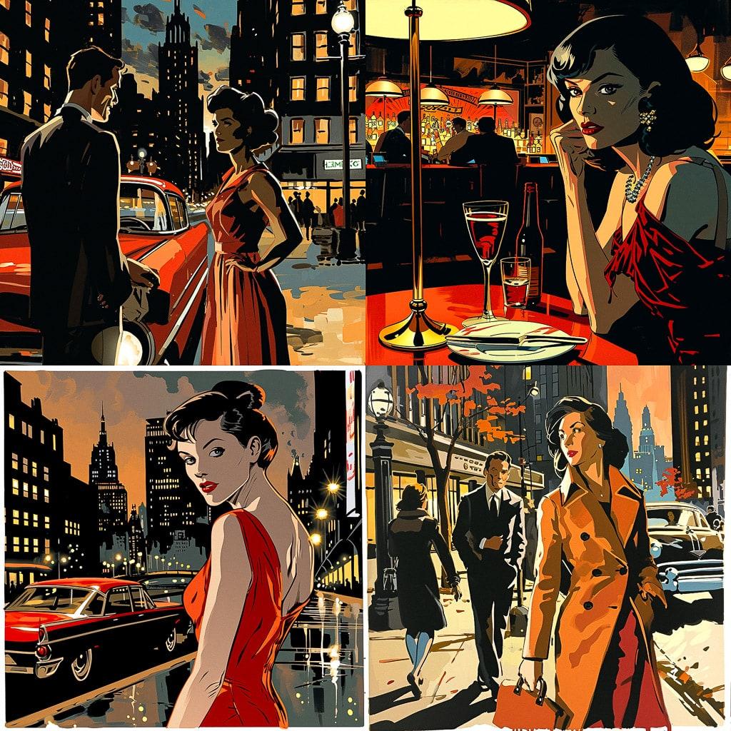 Darwyn Cooke style, Midjourney V6, render 1 of 4