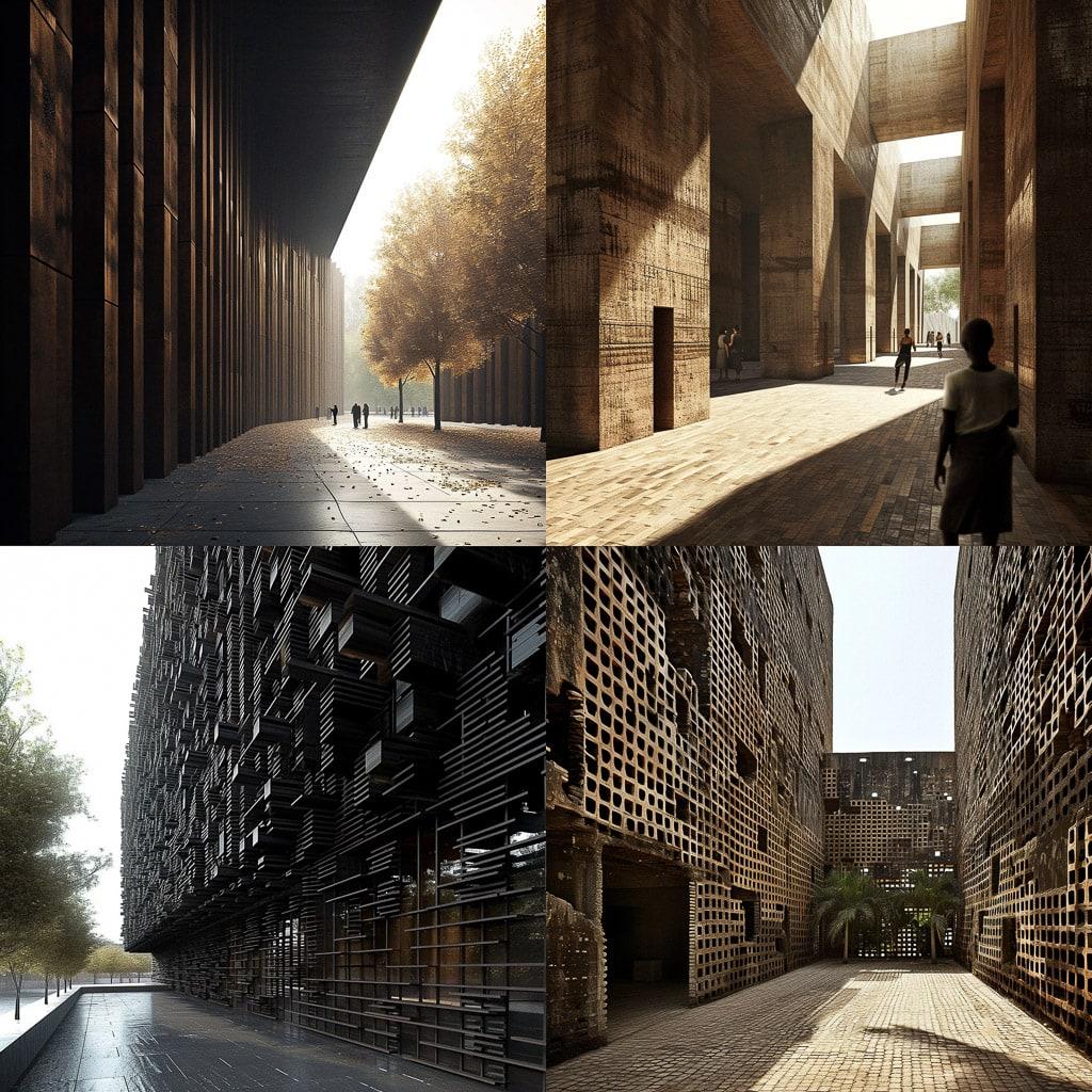 David Adjaye style, Midjourney V6, render 1 of 4