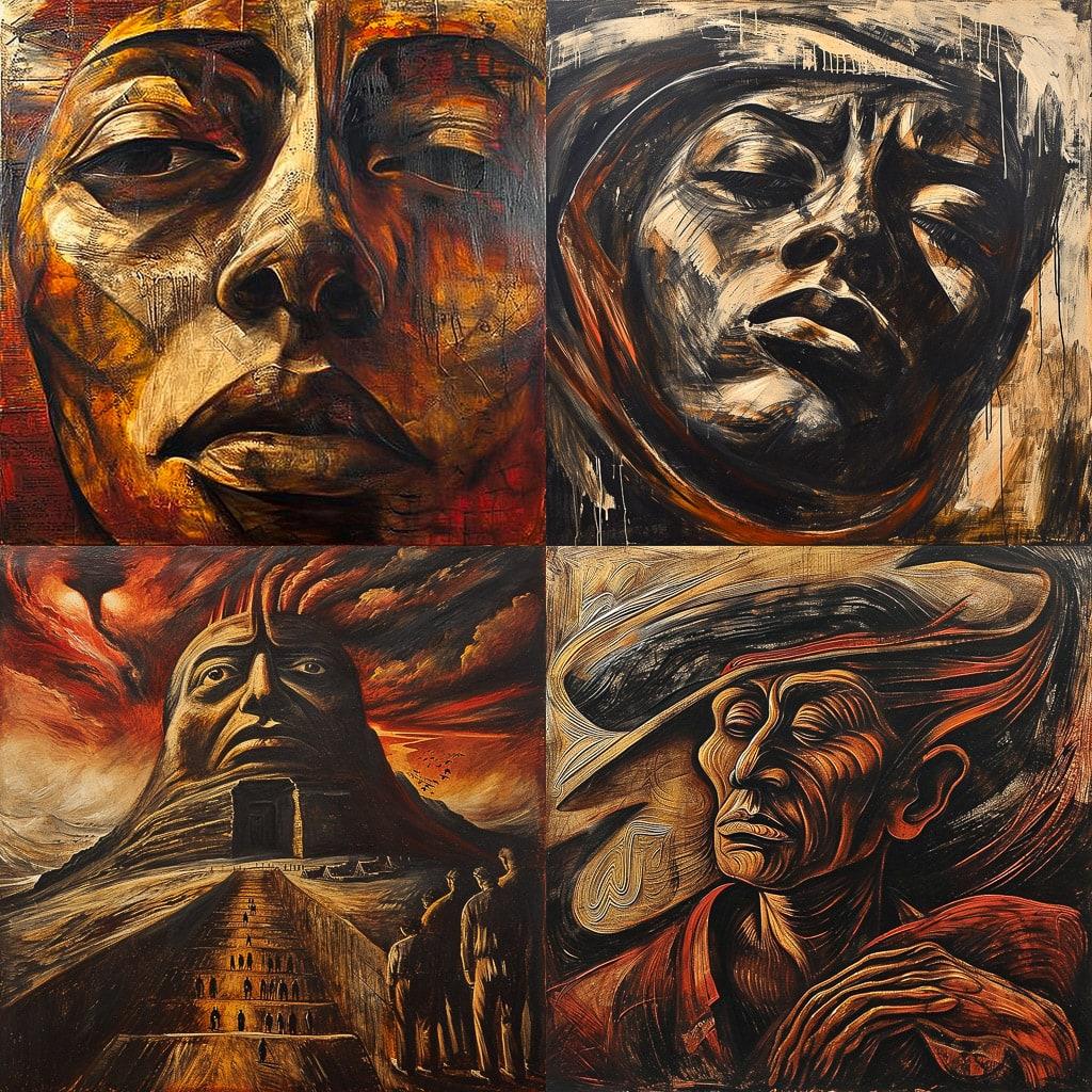 David Alfaro Siqueiros style, Midjourney V6, render 1 of 4