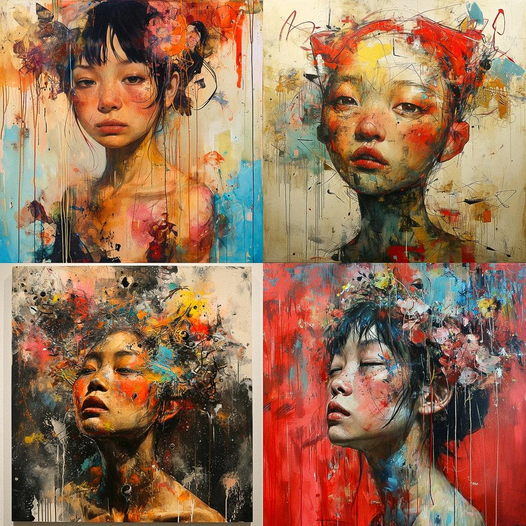 David Choe style, Midjourney V6, render 1 of 4