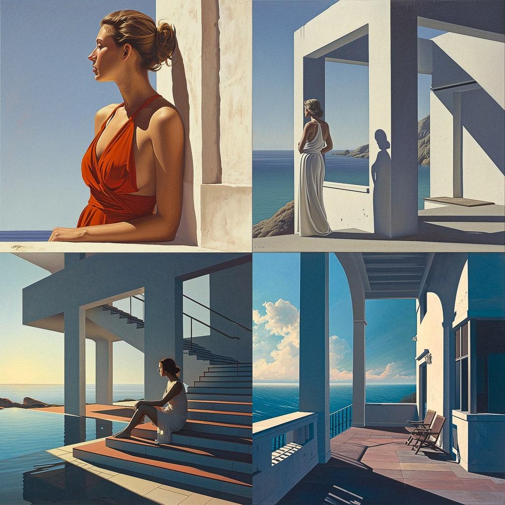 David Ligare style, Midjourney V6, render 1 of 4