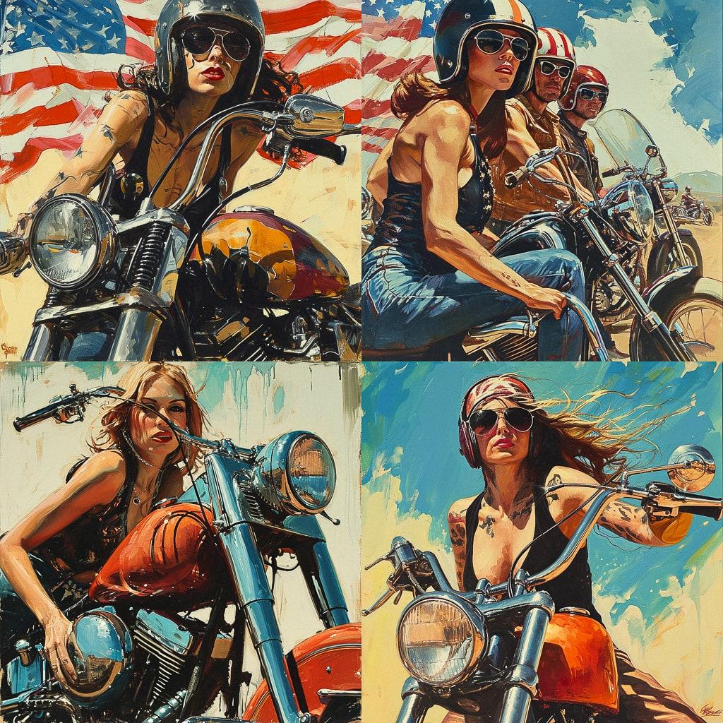 David Mann style, Midjourney V6, render 1 of 4